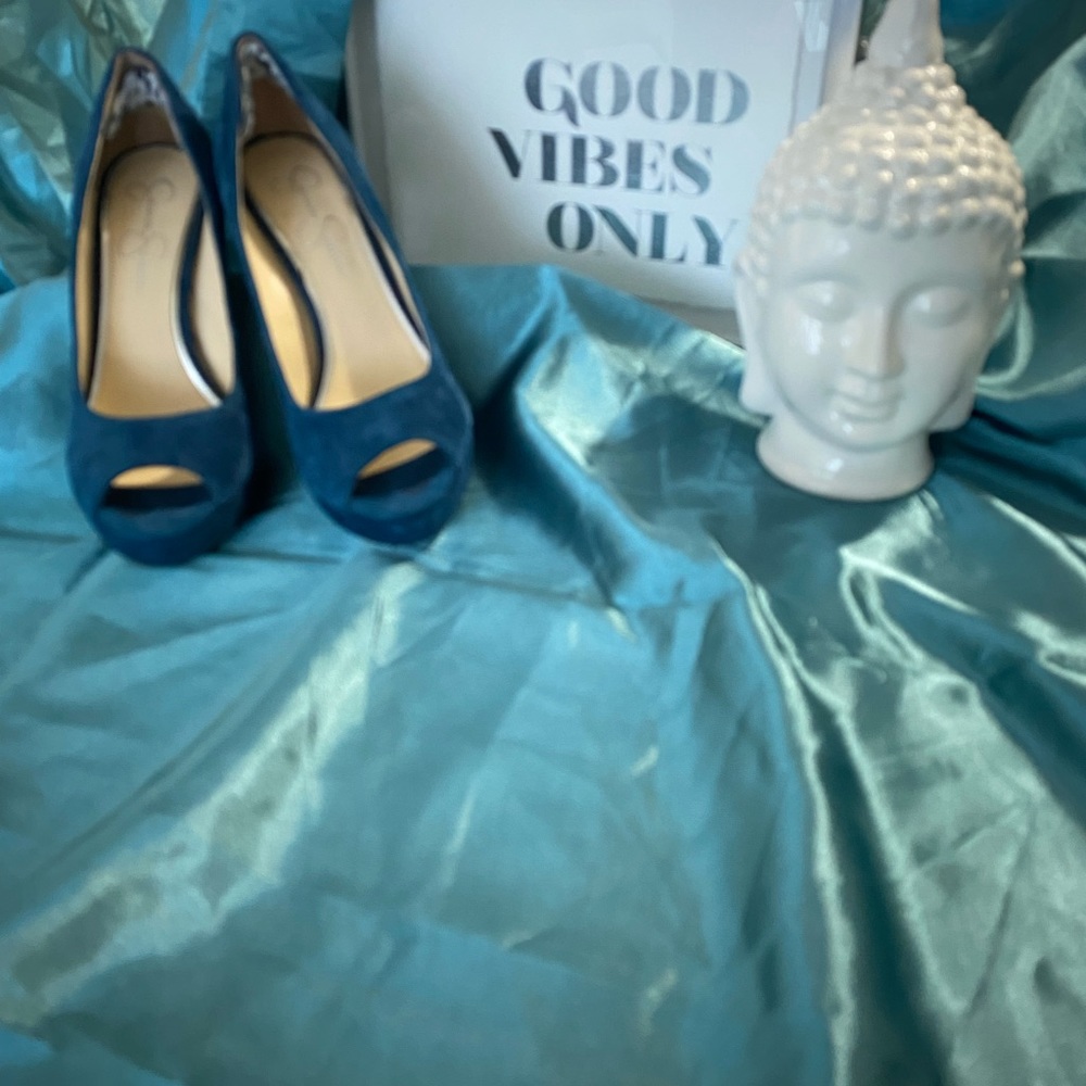 Jessica Simpson Teal Stiletto’s